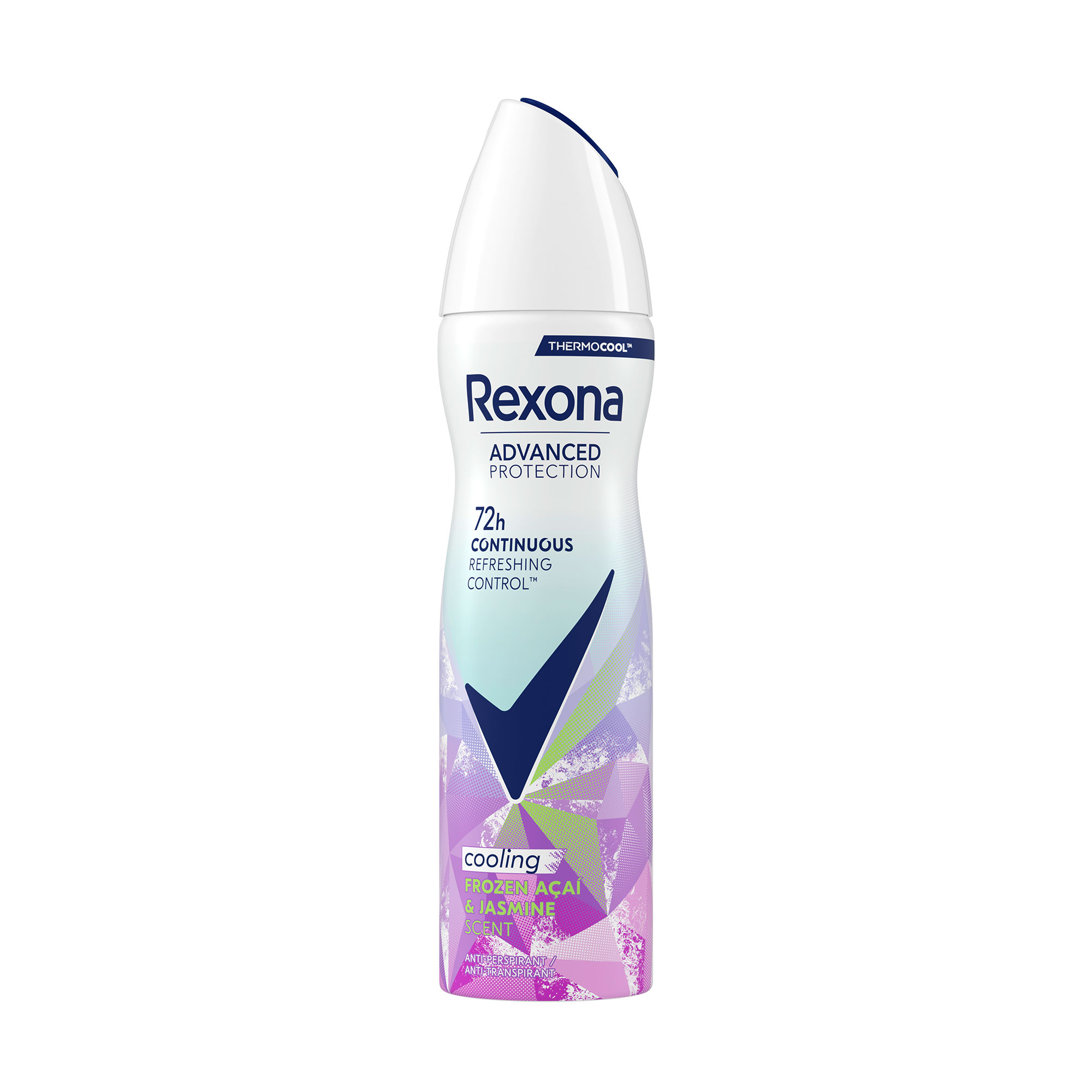 Антиперспірант-спрей Rexona Advanced Protection 72H Continuous Refreshing Control Охолоджувальний Свіжість асаї та жасміну, жіночий, 150 мл